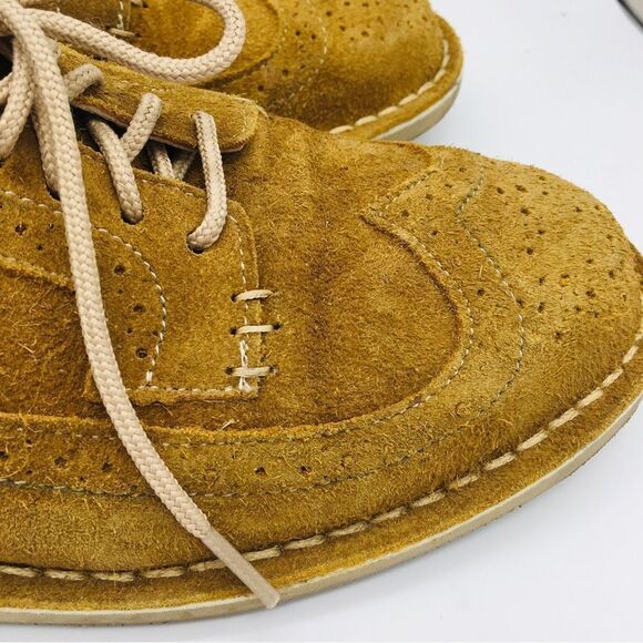 Oliberte Suede Leather Wing Tip Shoes Size 41 - Picture 7 of 10